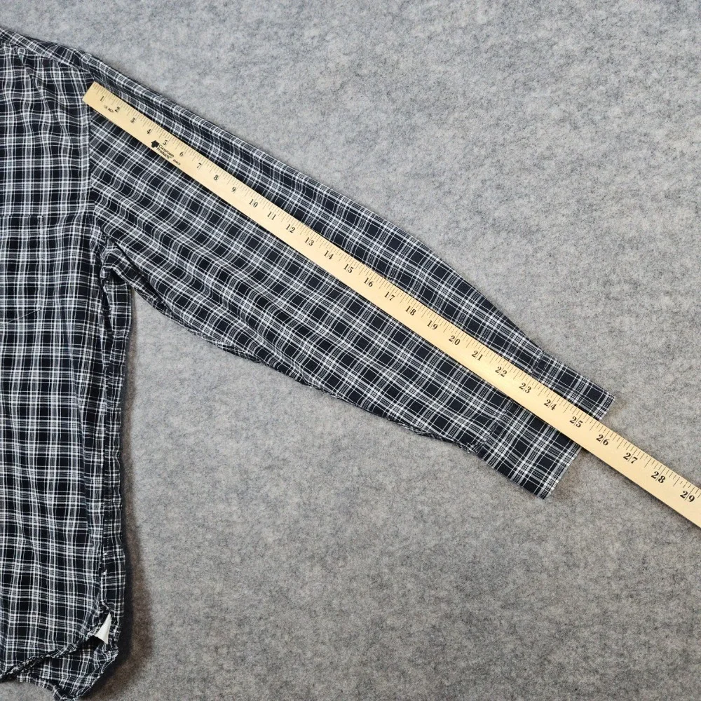 J Crew Men's Gray Plaid Dress Shirt Size XL 17-17‎ 1/2 Button Down 100% Cotton